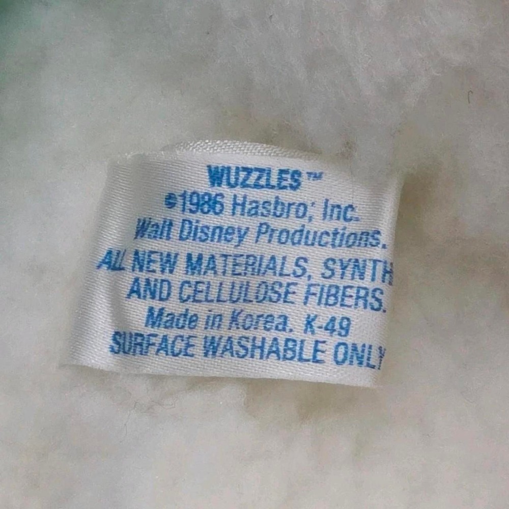 Wuzzles Woolrus Walrus Stuffed Hasbro Disney Rare Vintage 1986 - Picture 8 of 8